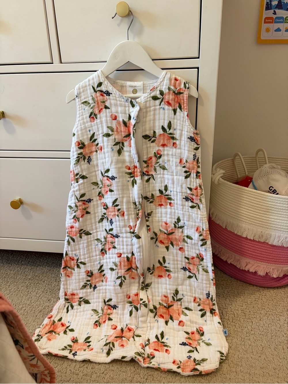 Little Unicorn Sleep Sack 12 18M Floral Zip Wearable Blanket Baby